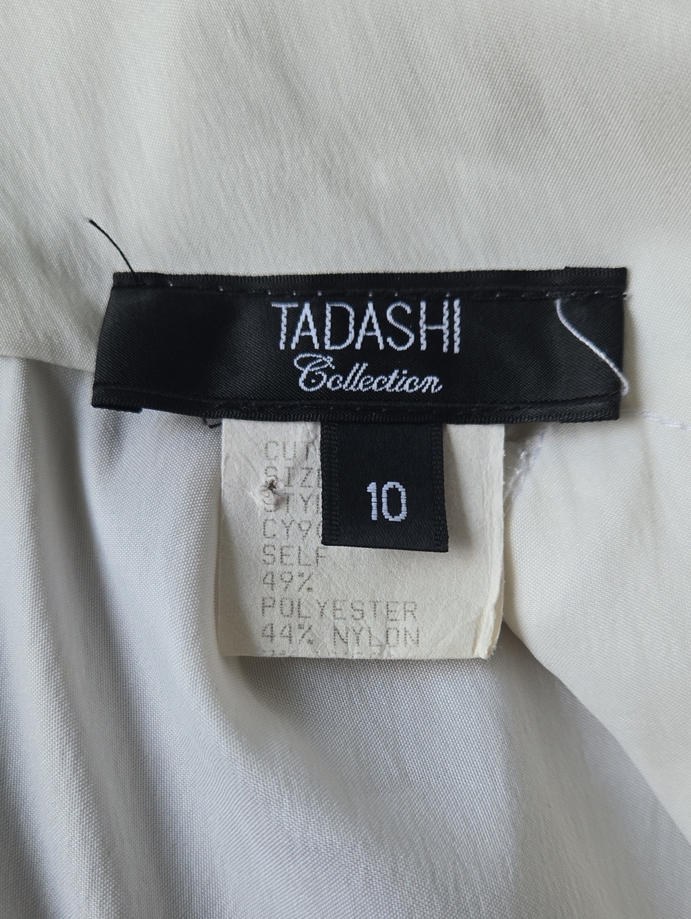 Tadashi Collection Ivory Stretch Taffeta Blouse - Picture 5 of 7